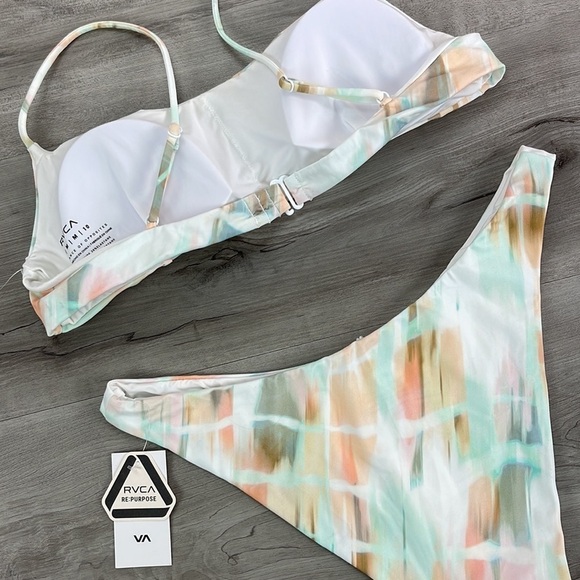☀️RVCA☀️DYE DREAM BRALETTE DYE DREAM MEDIUM FRENCH BIKINI SET - Picture 12 of 12